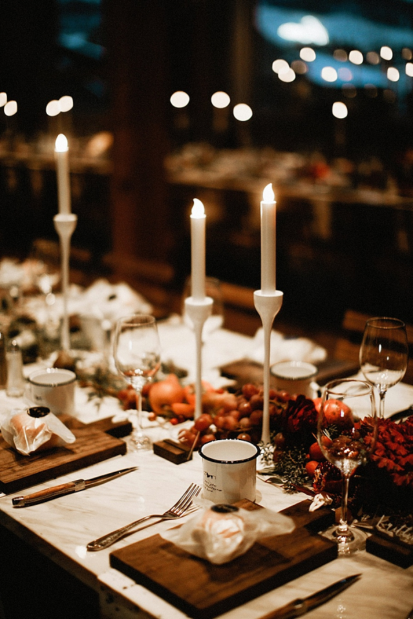 Rustic romantic reception decor