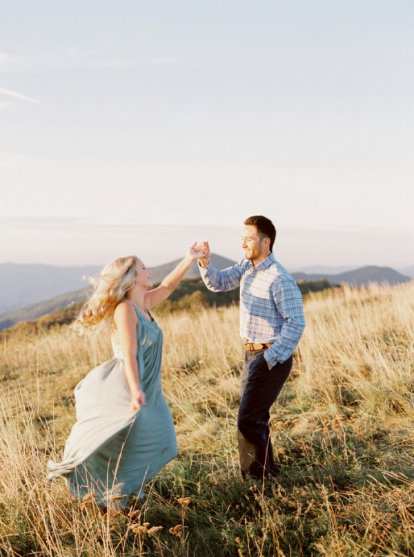 Mountaintop engagement session
