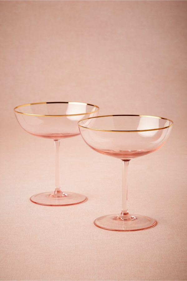 Blush Champagne Coupes
