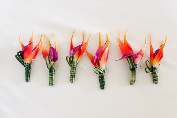 Tropical boutonnieres