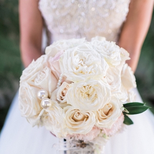 Monochromatic wedding bouquet
