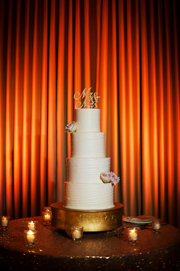 Simple 4-tier wedding cake