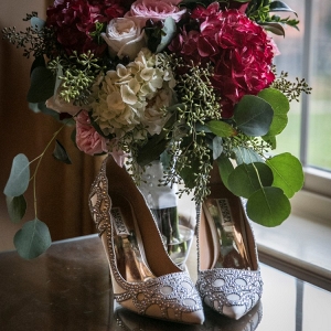 Romantic wedding shoes