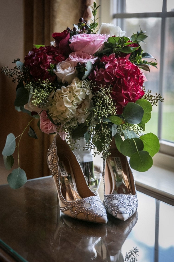 Romantic wedding shoes