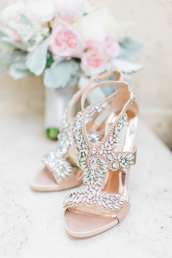 Jeweled wedding shoes