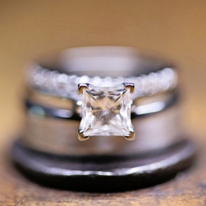 Simple, elegant square engagement ring