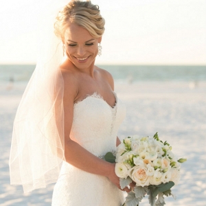 Beach wedding bridal style