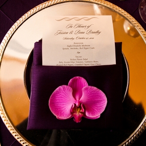 Radiant orchid place setting