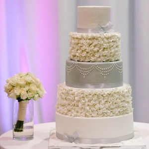 Elegant textured wedding cake