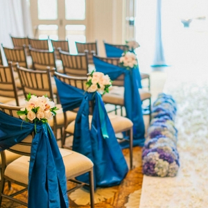 Elegant blue wedding ceremony