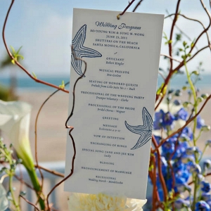 Starfish wedding program
