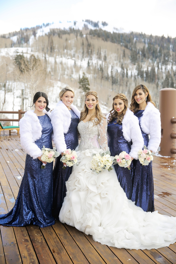 Winter bridesmaids style