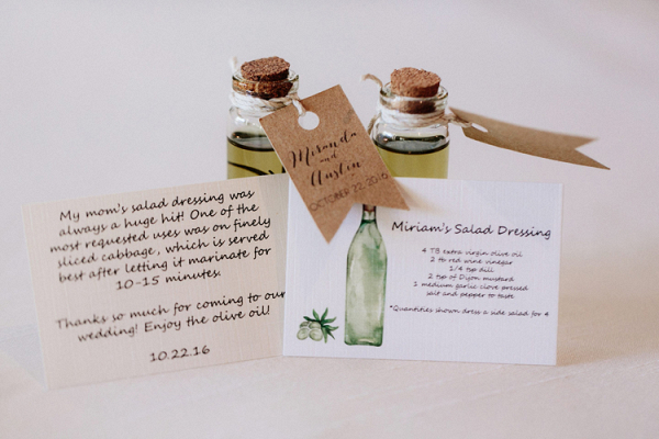 Personalized wedding favors