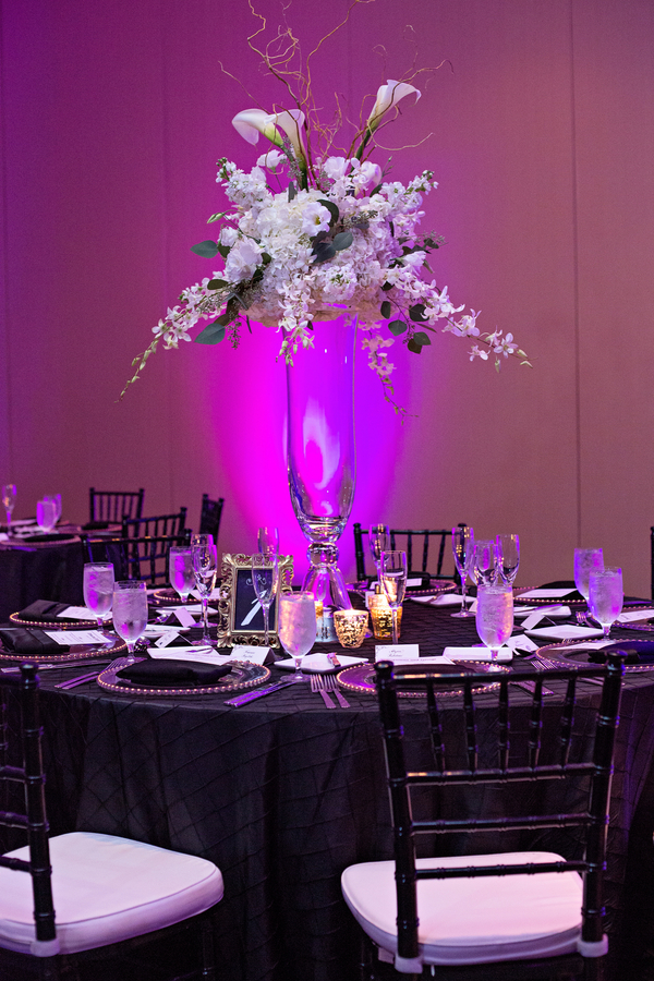 Modern purple ballroom reception