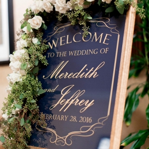 Floral wedding sign