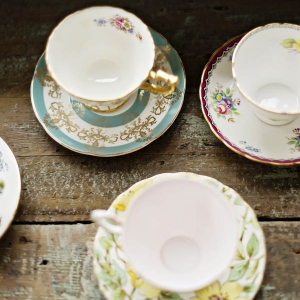 Vintage teacups and saucers