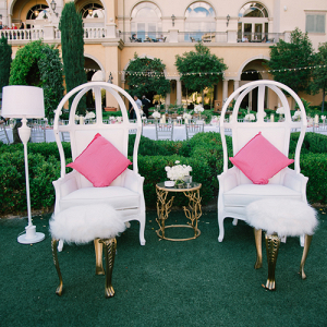 Outdoor wedding reception furniture