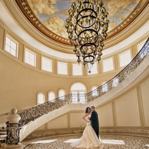 Bride and groom at The St. Regis Monarch Beach