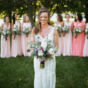 Pink bridal party