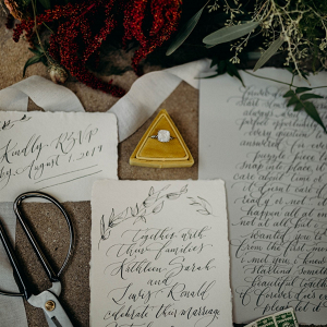 Calligraphy wedding invitations