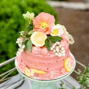 Pink lemonade wedding cake