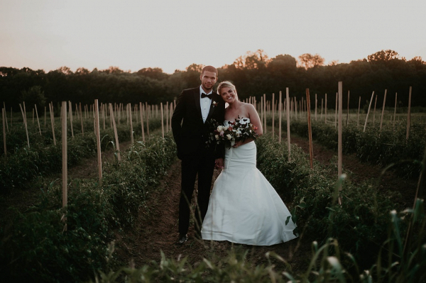 Farm wedding portrait