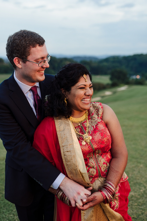 Indian fusion wedding portrait