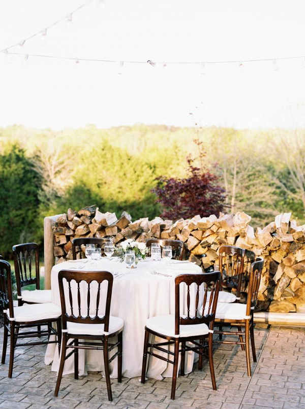 Outdoor farm wedding reception