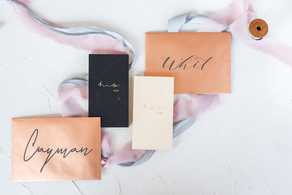 His and Hers vow notebooks