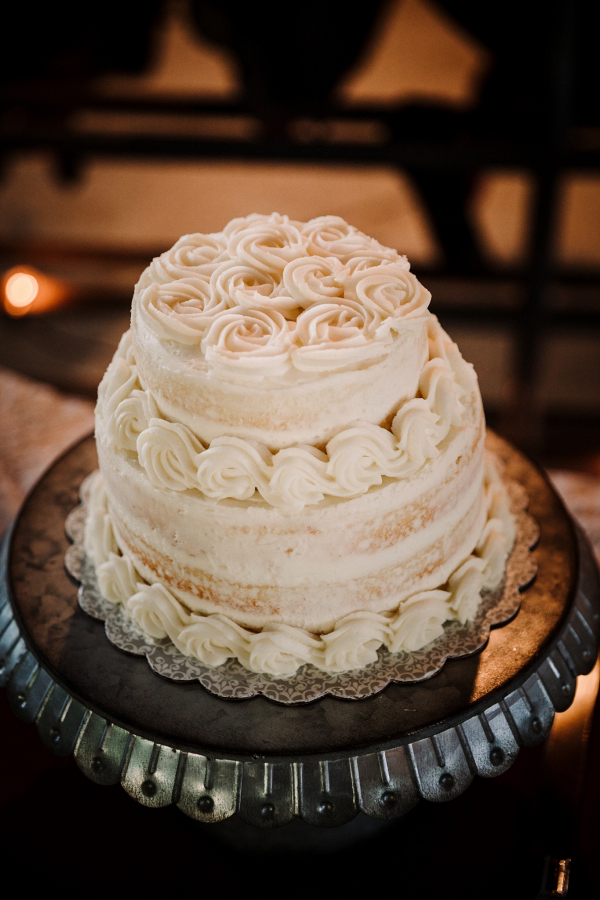 Classic buttercream swirl wedding cake