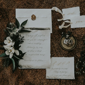 Calligraphy wedding invitation