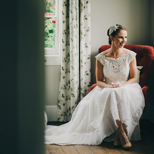Bride in chair