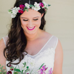 Bride in floral crown