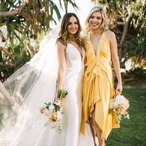 bride-and-bridesmaid-in-yellow