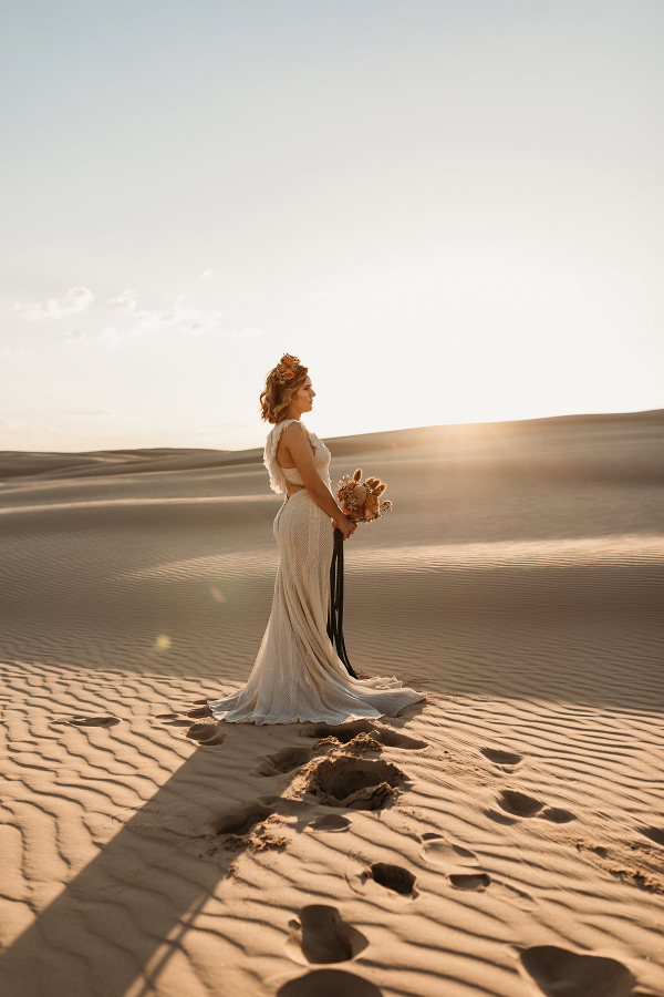 Desert bridal portrait