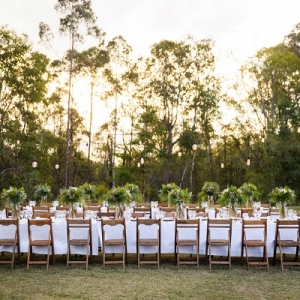 Outdoor Reception With Long Tables