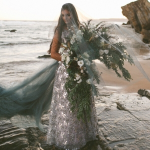 Bride With Dramatic Bouquet
