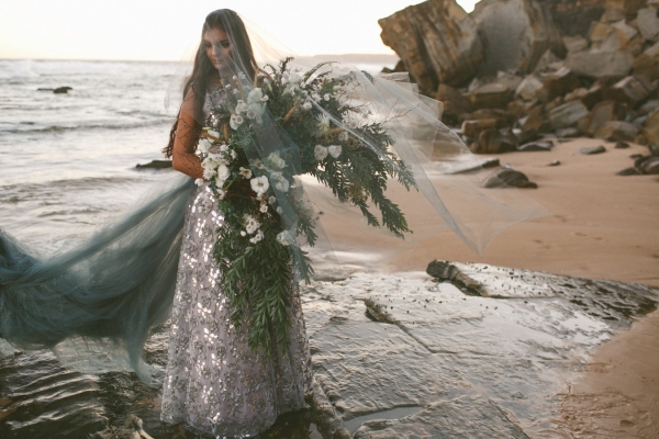 Bride With Dramatic Bouquet
