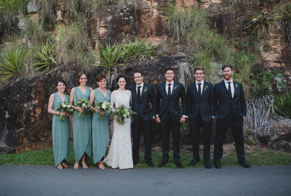 Bridal Party With Sage Green