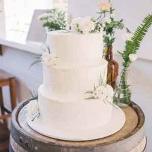 Tiered White Wedding Cake