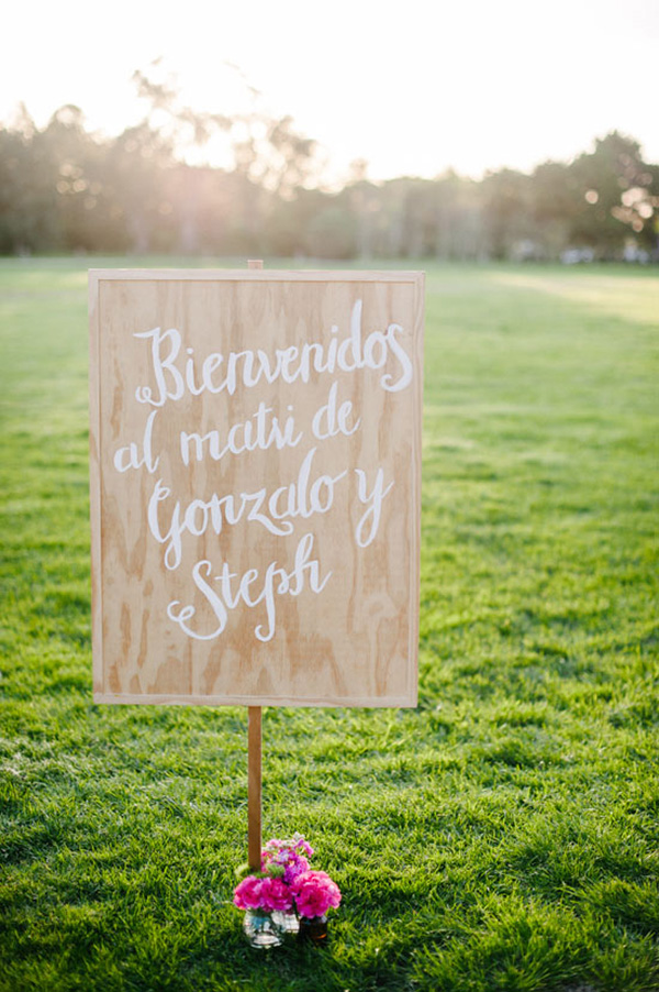 Pine Wedding Sign