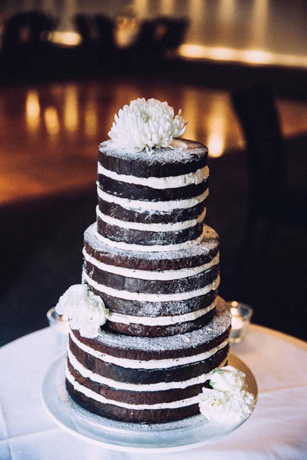 Chocolate Naked Wedding Cake