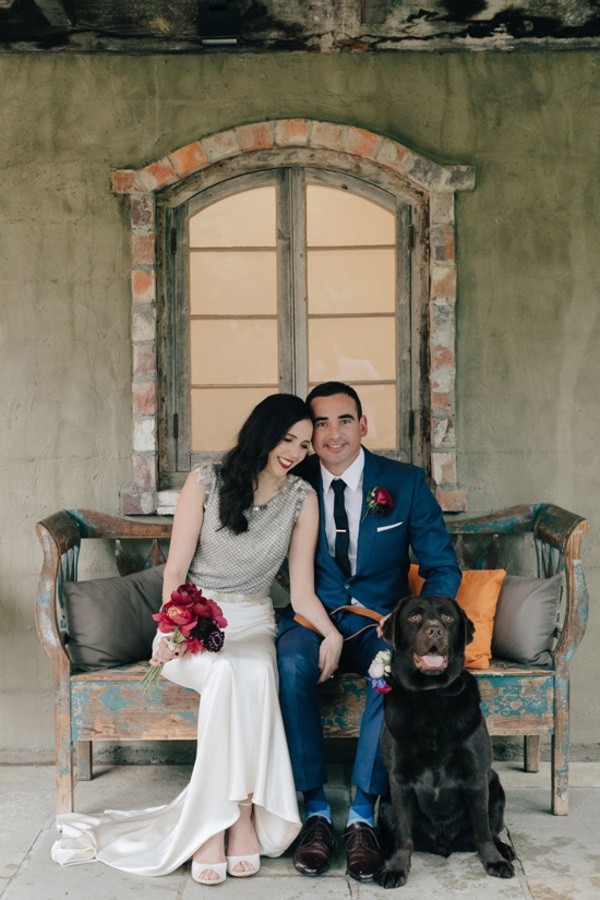Wedding Portrait With Dog