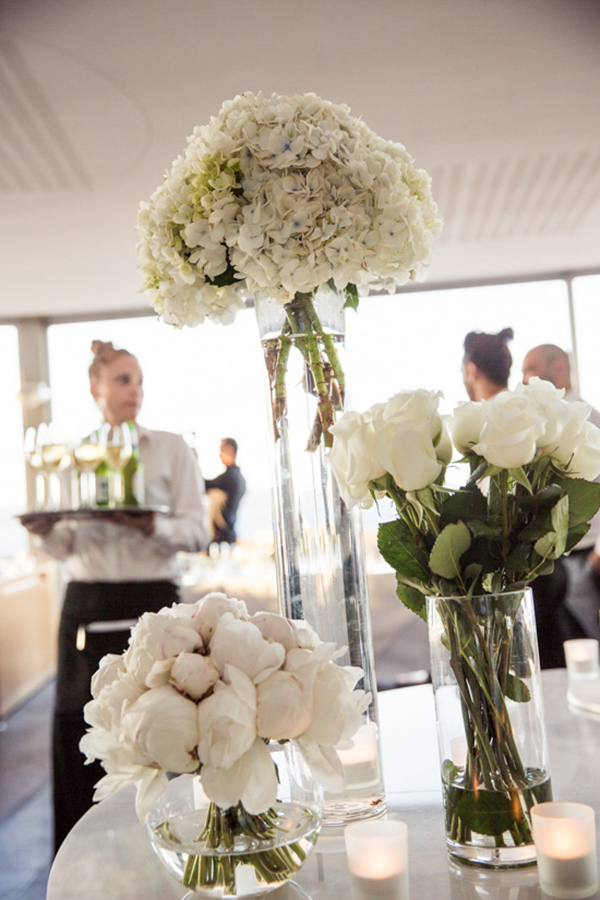 White Wedding Reception Flowers