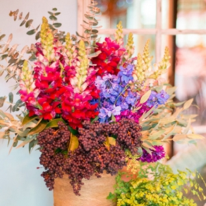 Colorful Modern Wedding Floral Arrangement