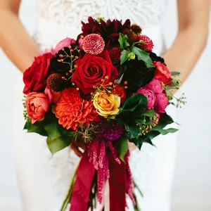 Red Orange And Yellow Bouquet