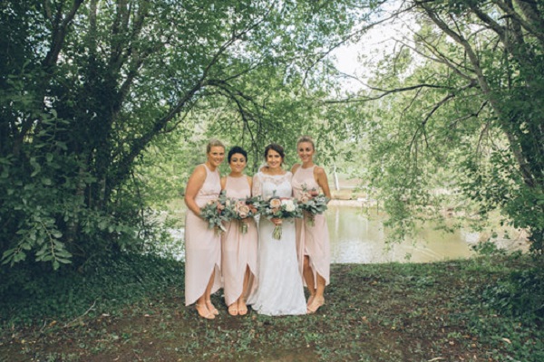 Bridesmaids In Pale Pink
