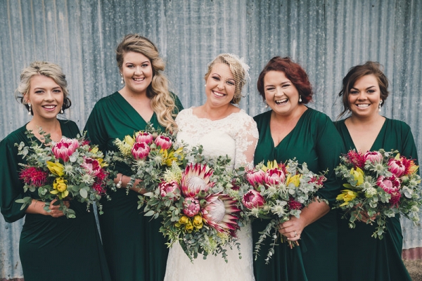 Bridesmaids In Emerald Green