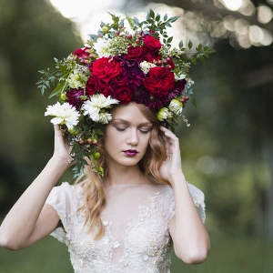 Bold Red Rose Hairpiece