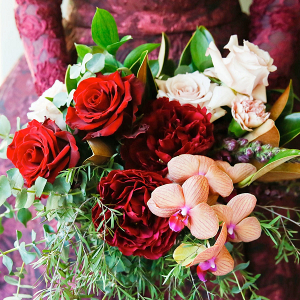 Red bridal bouquet